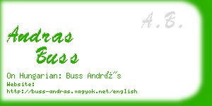 andras buss business card